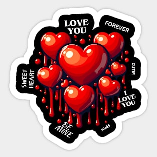 Drippin' Hearts Sticker